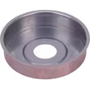 Heat shield HX40W vue de bas, profil en cuvette avec bande latérale cuivrée