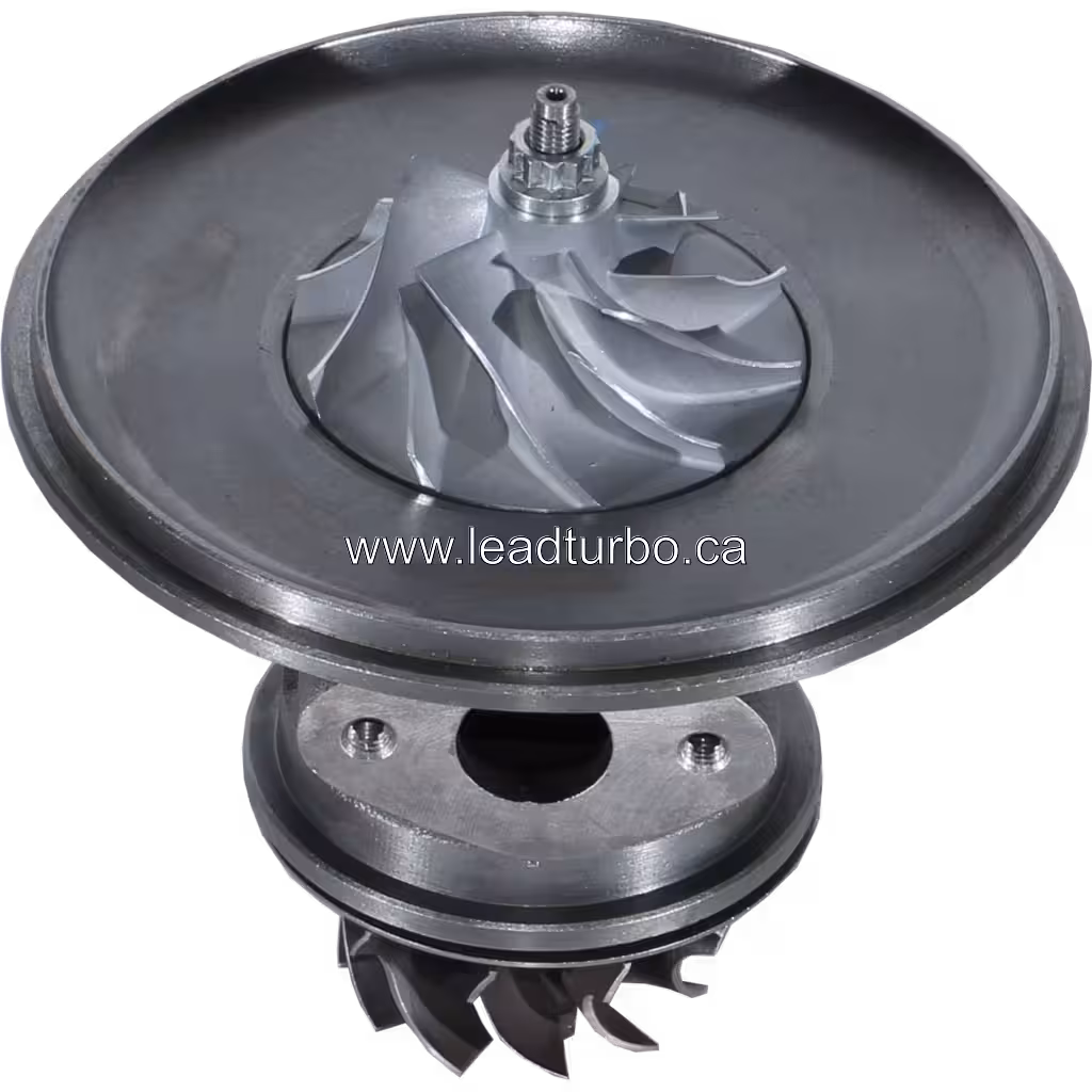 Top view of RHC61B turbo core showing compressor wheel for Hino FB14 truck