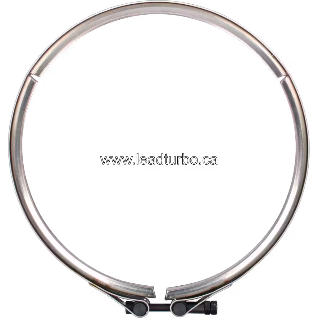 Top view of 3590386 turbocharger V-band with hinged ends