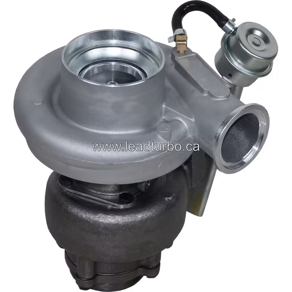 Front view of 4039631 HX35W turbocharger assembly