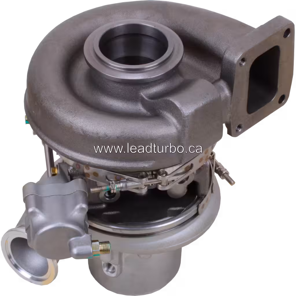 Bottom view of 4090052 turbocharger showing compressor housing