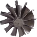 Top view of 451314-0003 turbine wheel showing blade count