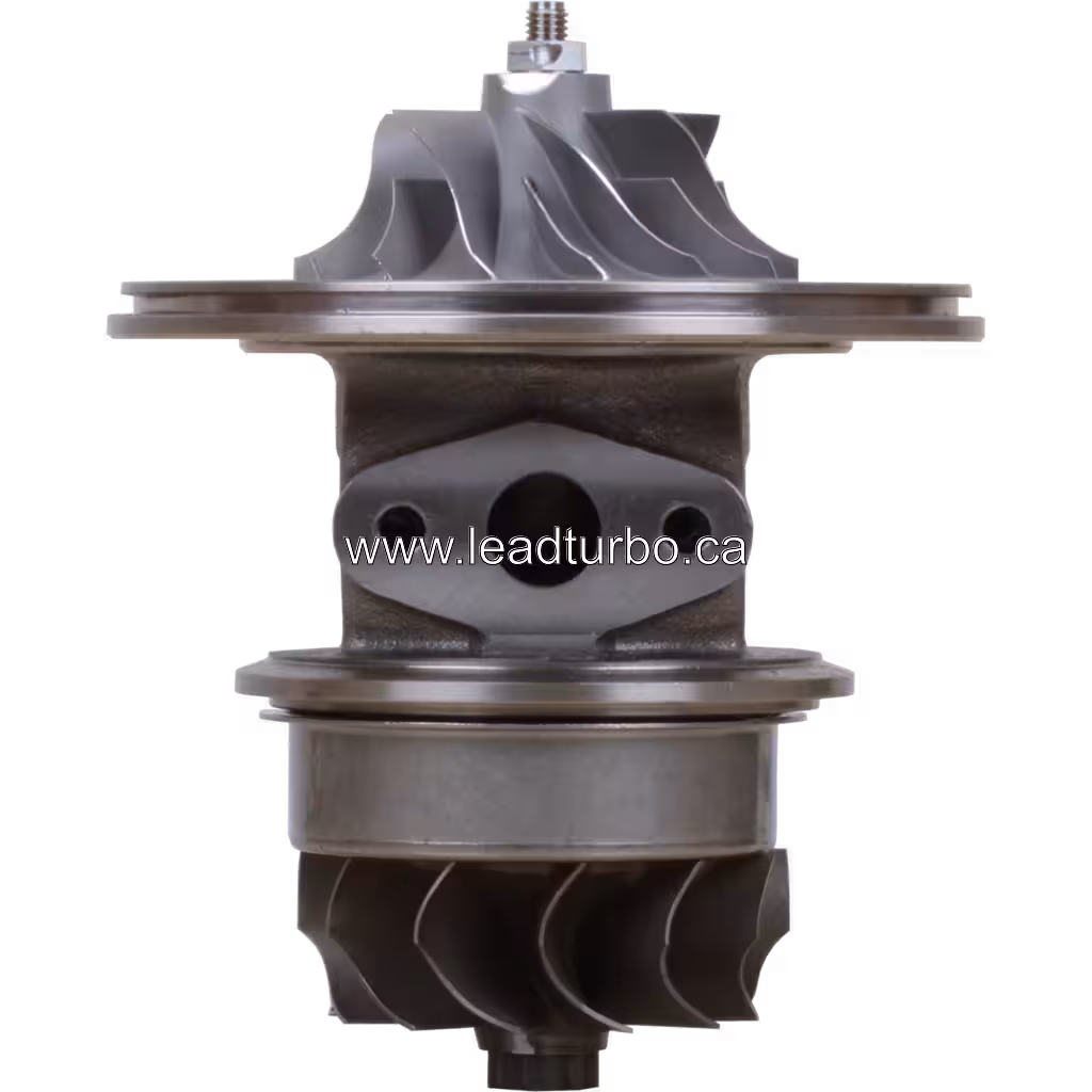 49188-08710 TDO8H turbo core front view with turbine and compressor wheels