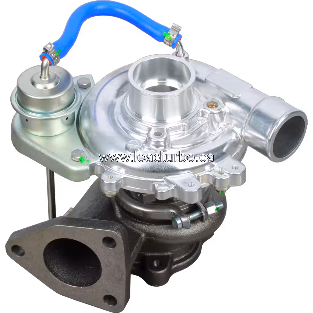 Vue supérieure du turbocompresseur Toyota 2KD-FTV montrant l'entrée d'échappement