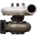Vue avant du turbocompresseur HX82 4025254 avec carter compresseur gris et carter turbine