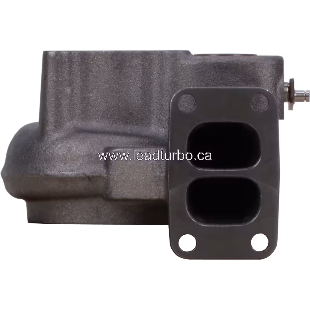 FOR 20858448 TH turbine housing front view with two-port exhaust flange