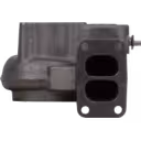 FOR 20858448 TH turbine housing front view with two-port exhaust flange