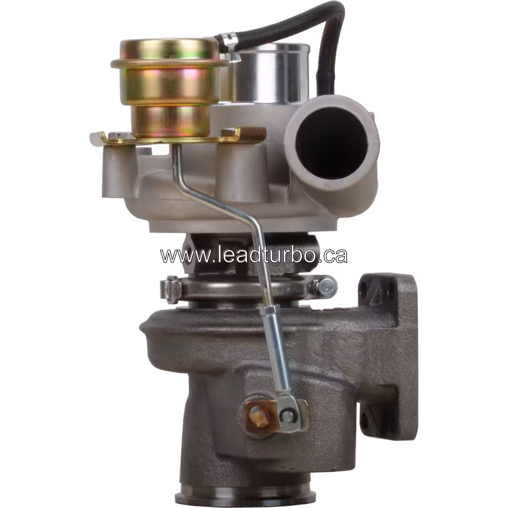Turbocompresseur 3596586-T HX25W avec actionneur doré et tuyau noir