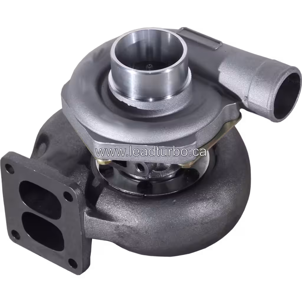 Turbocompresseur CAT 3304T vue supérieure montrant le flange de montage et l'entrée d'admission