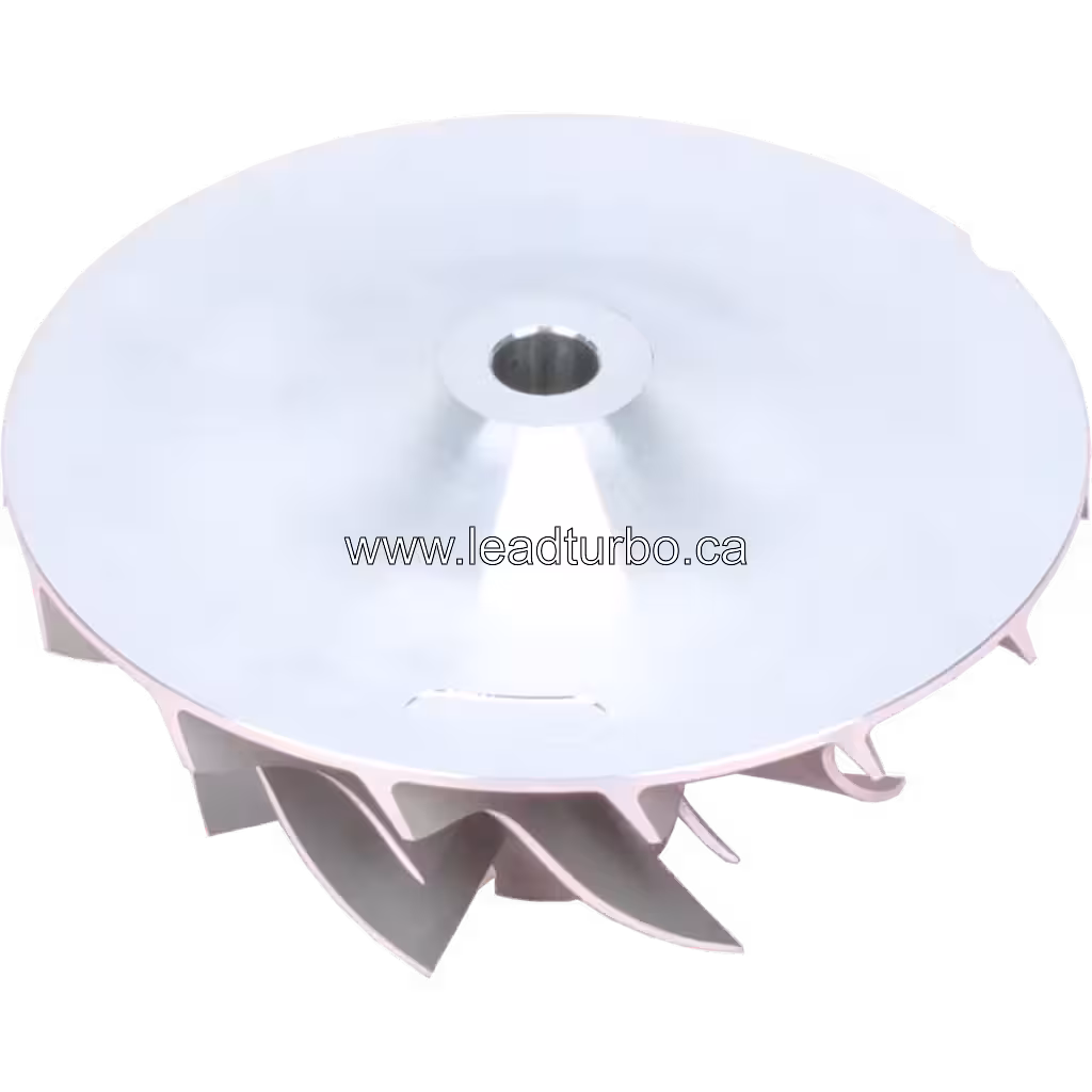 Bottom view of 169410 compressor wheel with flat shroud