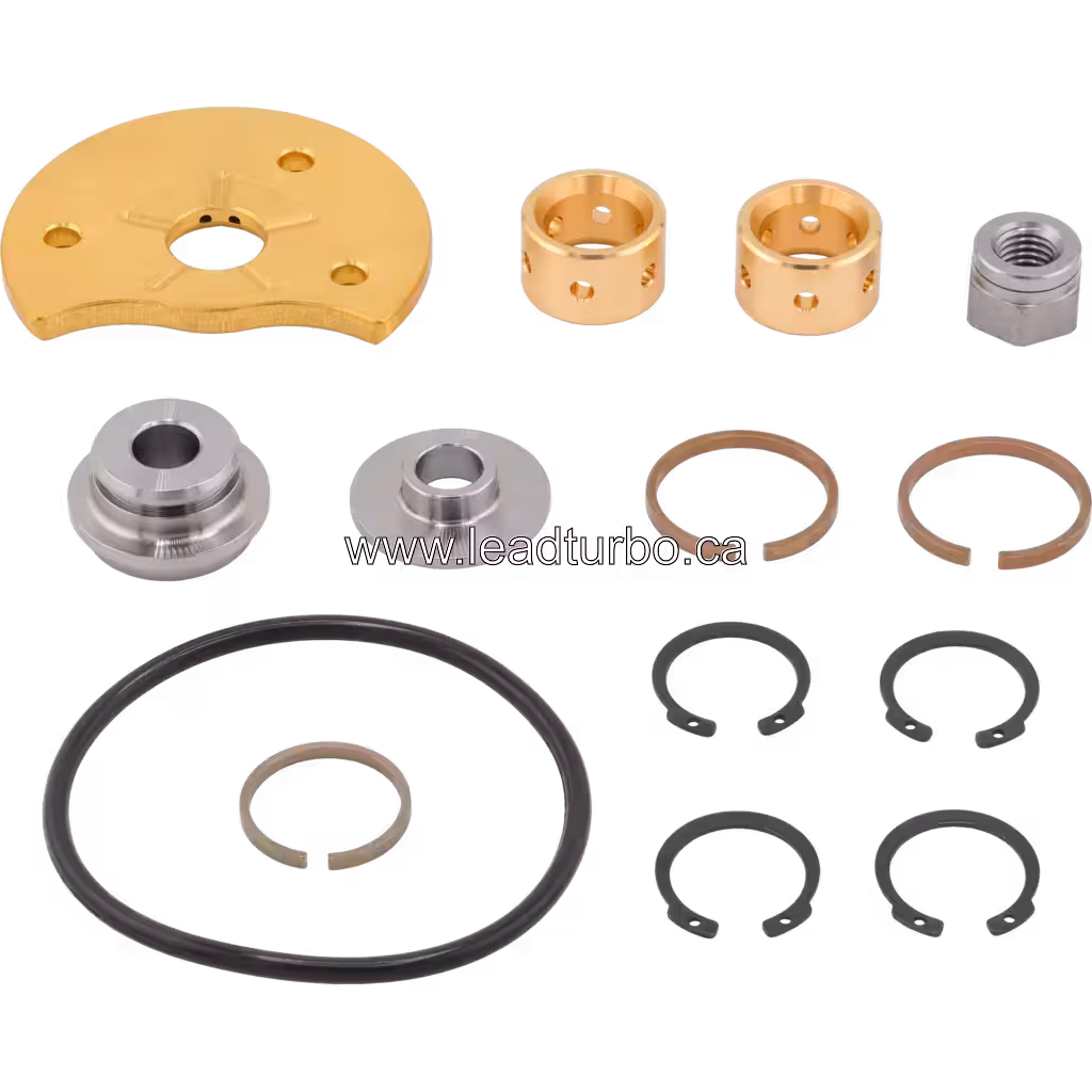 1153035751 HX35 turbo repair kit components including gold plate, bushings, and rings