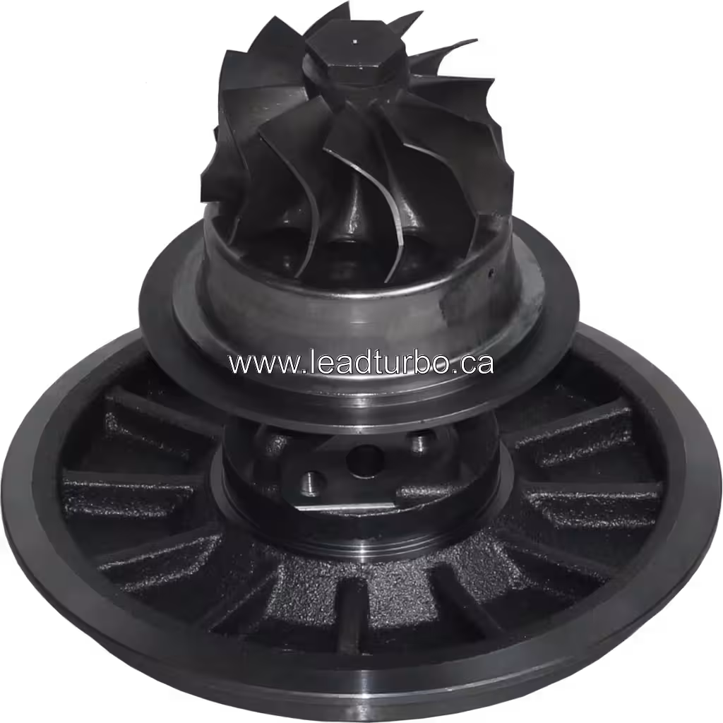 Core Turbo 1323650 BTG7508 pour CAT 3406E 550HP - Remplacement bottom 45 degree view