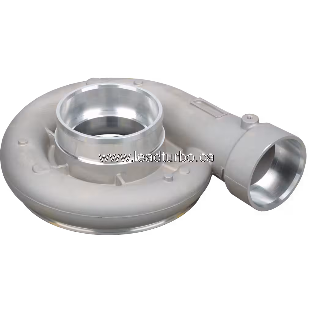 Cummins KTTA19 compressor housing top view showing mounting flange