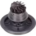 Core turbo HX55 vue inférieure avec roue turbine et carter