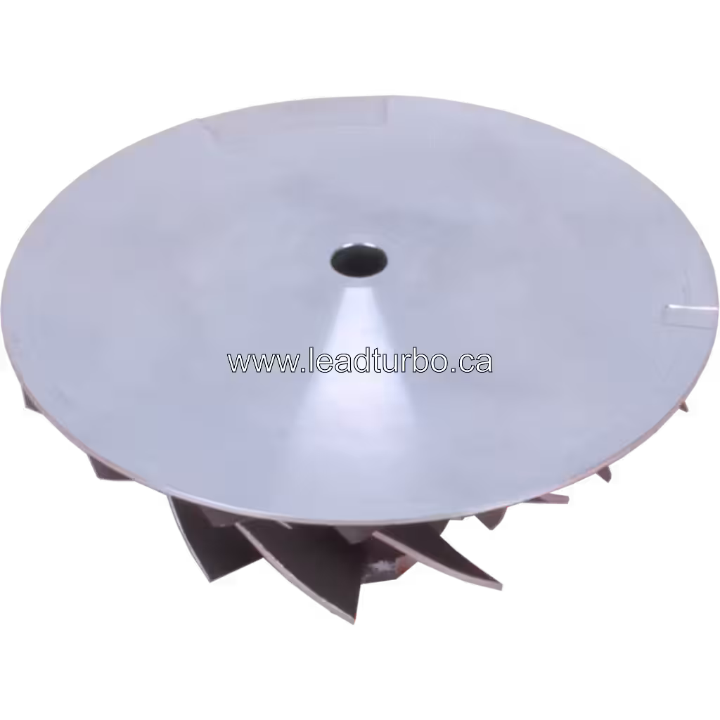 Roue de compresseur HX82 3594196 CW pour Cummins QSKV60 bottom 45 degree view