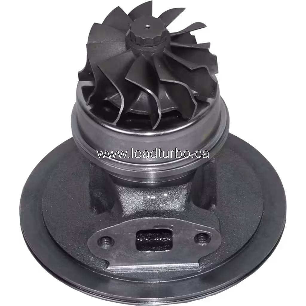 Aftermarket turbo core FOR 112-4896 with dark grey metal finish and central shaft