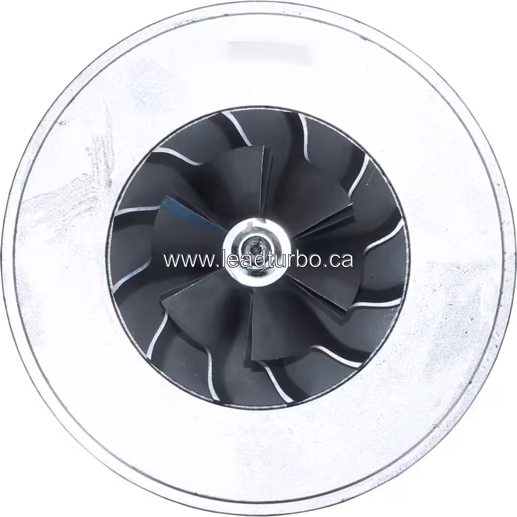 FOR 112-4896 S2ESL-113 turbocharger core front view with compressor and turbine wheels