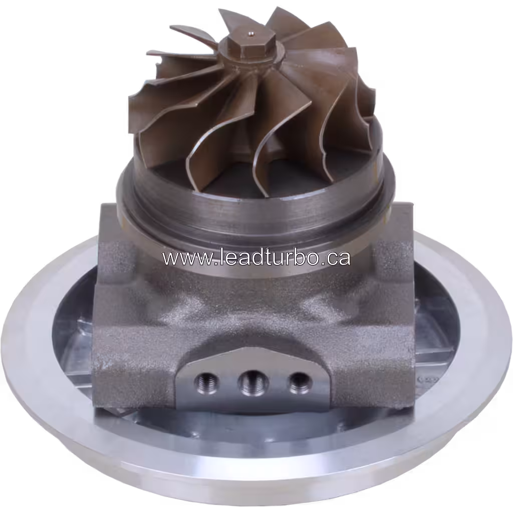 Bottom view of FOR 6505-51-5042 core showing turbine wheel and cast housing