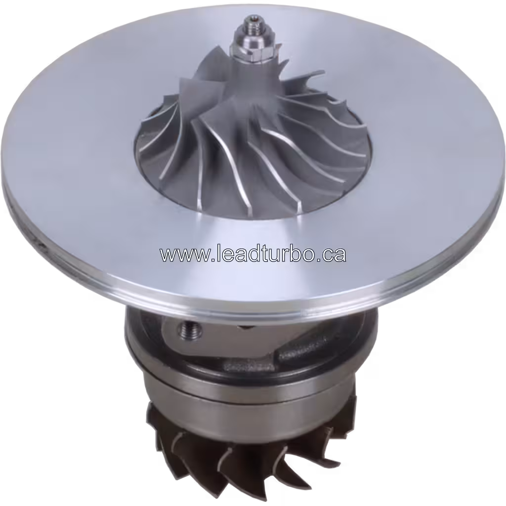Vue du core turbo J96 montrant le logement de roulement et la roue turbine