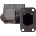 318271 S100 turbine housing front view with rectangular exhaust flange
