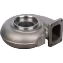 Exhaust side view of aftermarket turbine housing