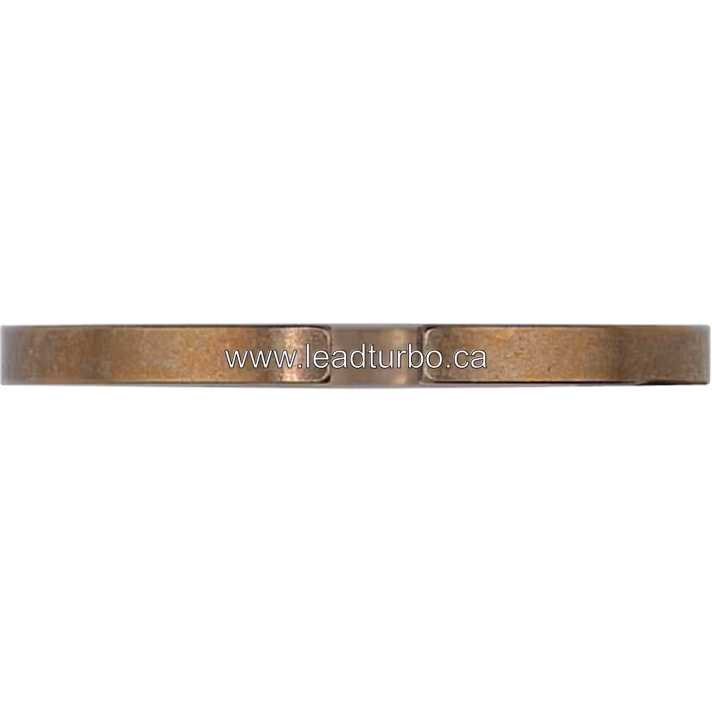 Bague de piston S400 vue de profil, finition métallique
